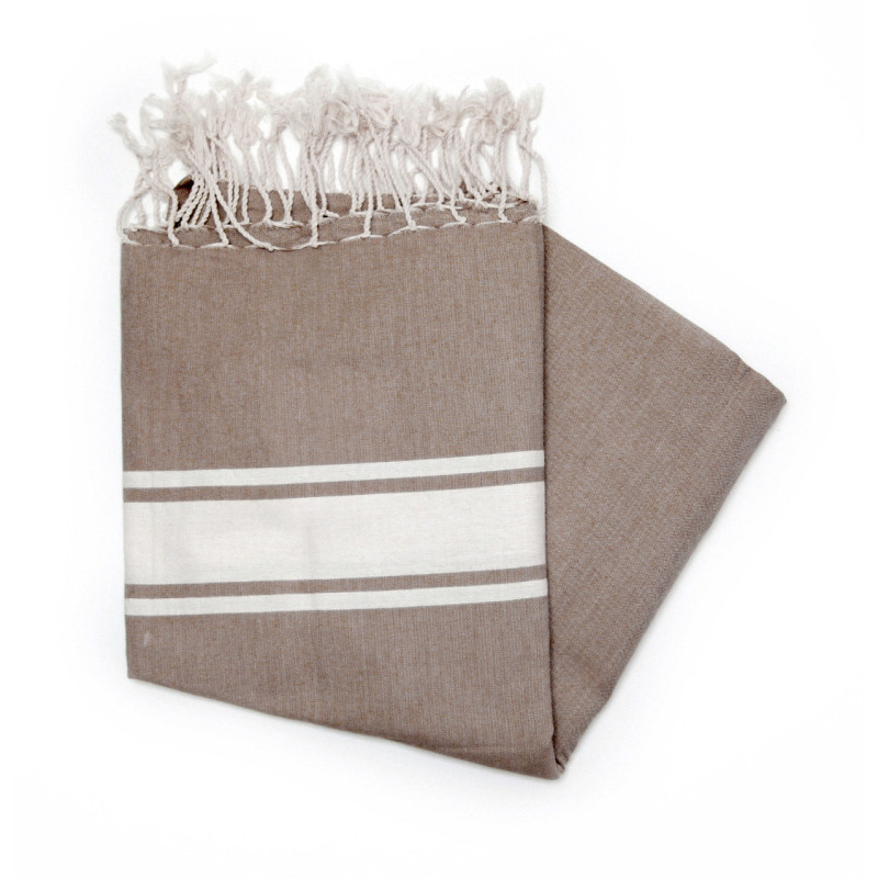 Fouta Essaouira taupe