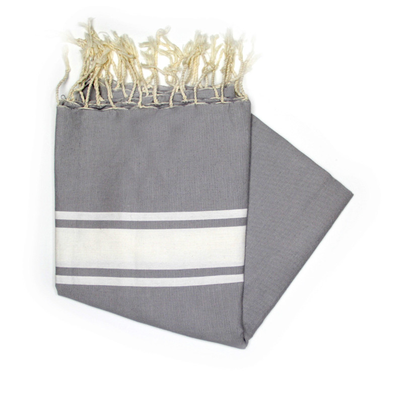 Fouta Essaouira gris medium