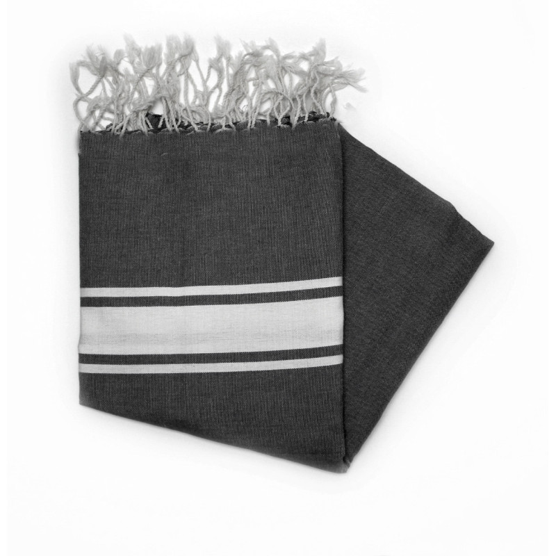 Fouta essaouira gris anthracite