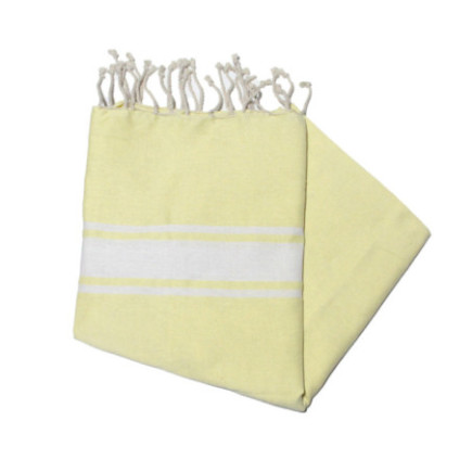 Fouta Essaouira jaune paille