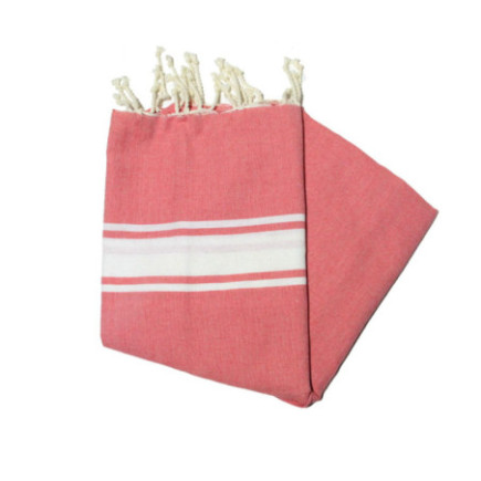 Fouta Essaouira rouge fraise